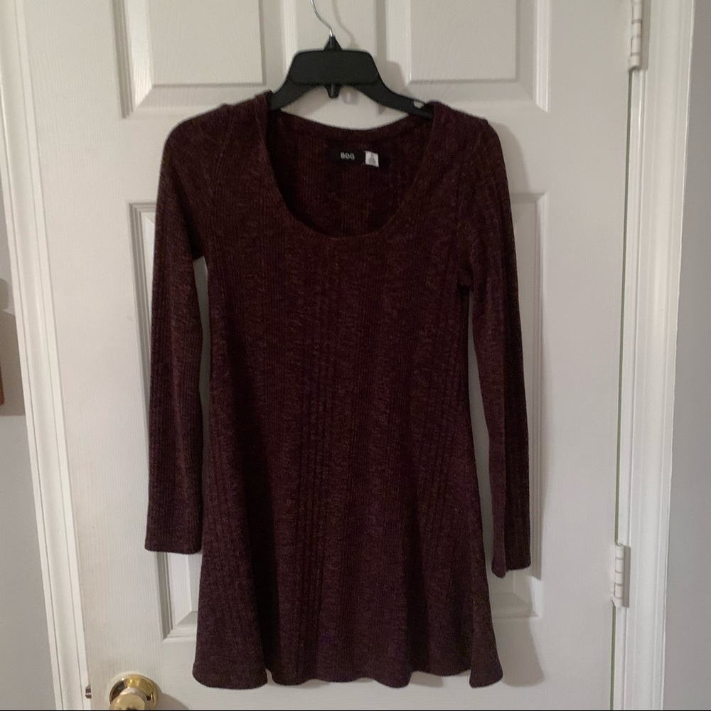 BDG Maroon/ dark brick red sweater dress